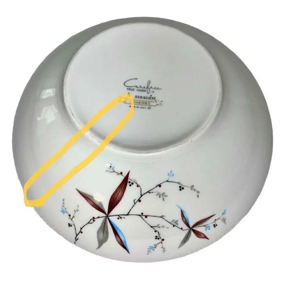 VTG MCM Syracuse FINESSE Carefree True China Serving Bowl 8 Inch
